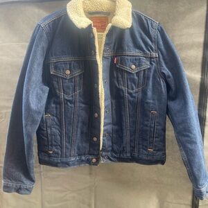 Levi's Blue Jean Jacket with Cream Sherpa Lining